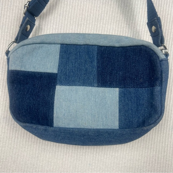 Small Denim Patchwork Purse Bag Adjustable - Picture 3 of 9